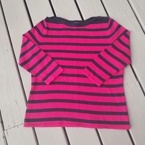 PXL Chaps by Ralph Lauren pink /navy stripe sweater